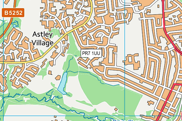 PR7 1UU map - OS VectorMap District (Ordnance Survey)