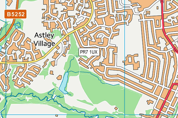 PR7 1UX map - OS VectorMap District (Ordnance Survey)