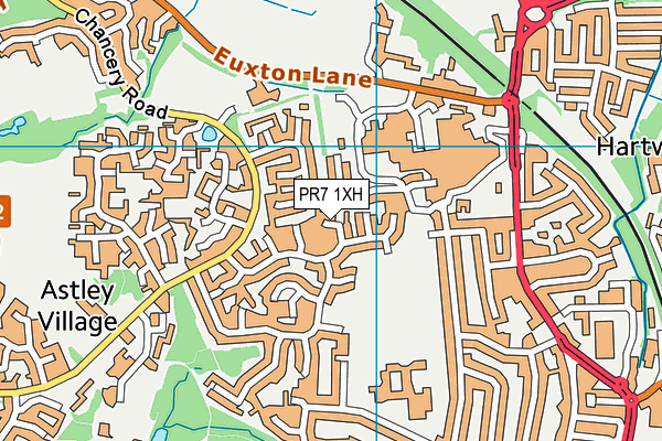 PR7 1XH map - OS VectorMap District (Ordnance Survey)