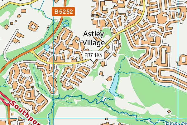 PR7 1XN map - OS VectorMap District (Ordnance Survey)