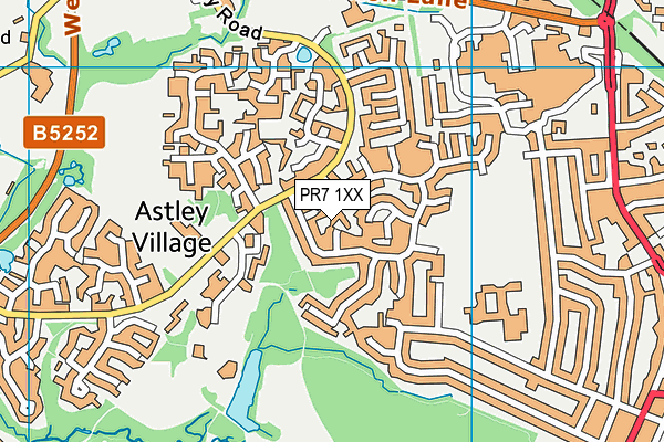 PR7 1XX map - OS VectorMap District (Ordnance Survey)