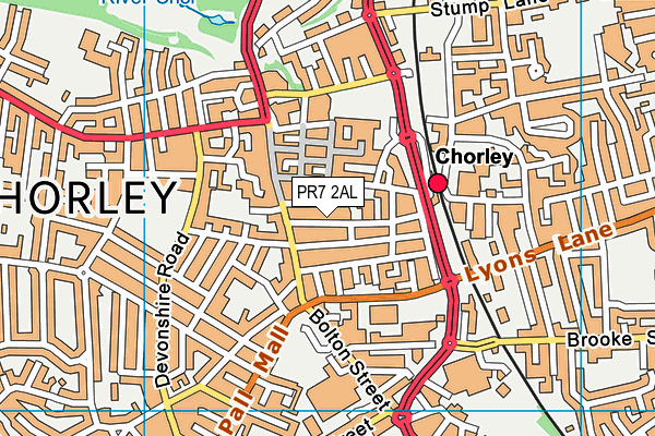 PR7 2AL map - OS VectorMap District (Ordnance Survey)