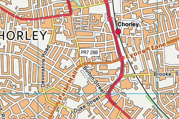 PR7 2BB map - OS VectorMap District (Ordnance Survey)