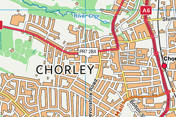 PR7 2BX map - OS VectorMap District (Ordnance Survey)