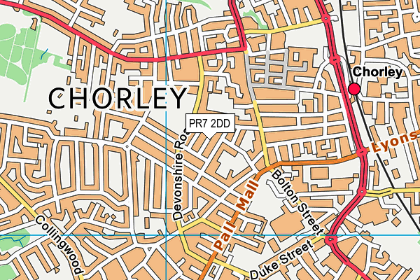 PR7 2DD map - OS VectorMap District (Ordnance Survey)