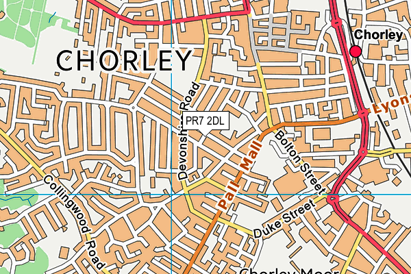 PR7 2DL map - OS VectorMap District (Ordnance Survey)