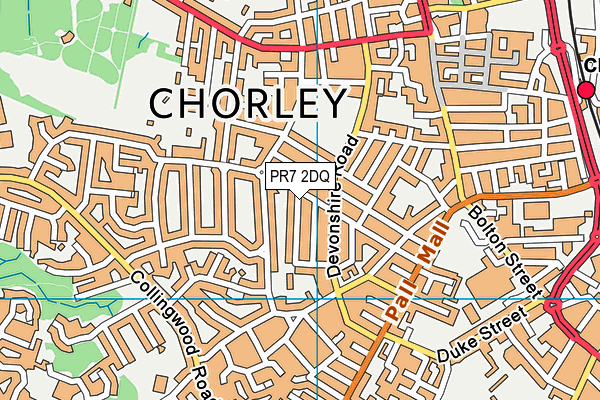 PR7 2DQ map - OS VectorMap District (Ordnance Survey)