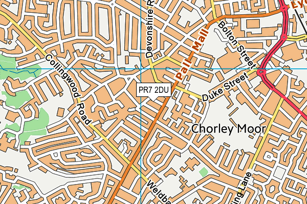 PR7 2DU map - OS VectorMap District (Ordnance Survey)