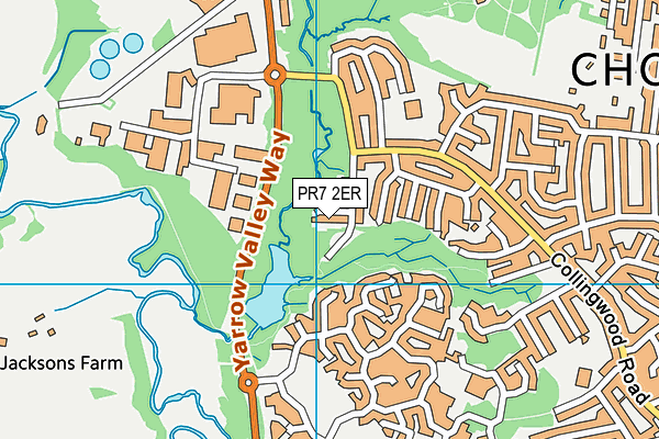 PR7 2ER map - OS VectorMap District (Ordnance Survey)