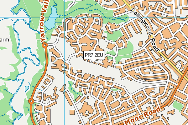 PR7 2EU map - OS VectorMap District (Ordnance Survey)