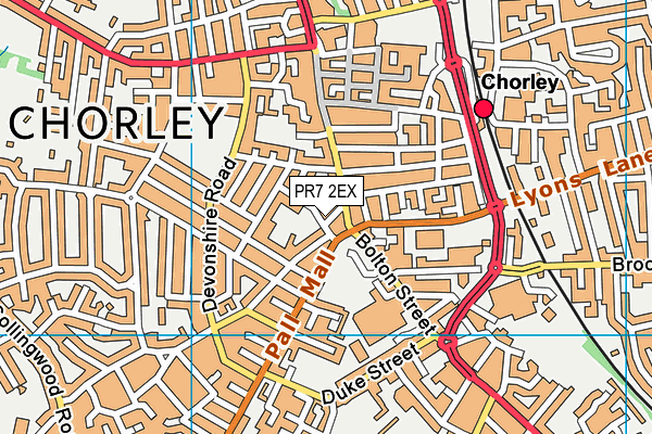 PR7 2EX map - OS VectorMap District (Ordnance Survey)