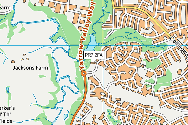PR7 2FA map - OS VectorMap District (Ordnance Survey)