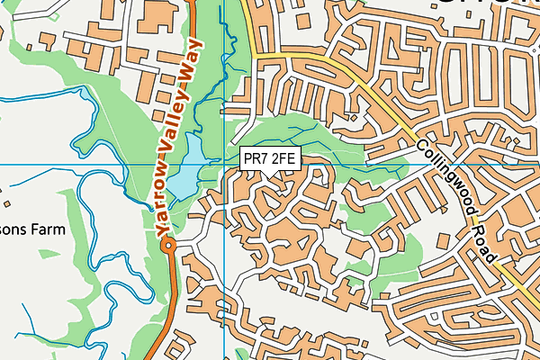 PR7 2FE map - OS VectorMap District (Ordnance Survey)