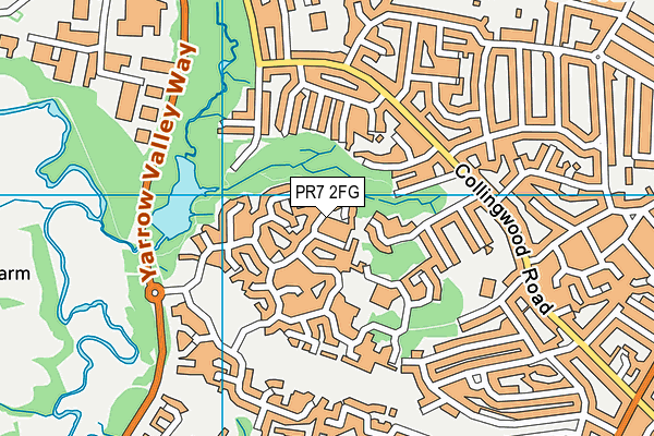 PR7 2FG map - OS VectorMap District (Ordnance Survey)