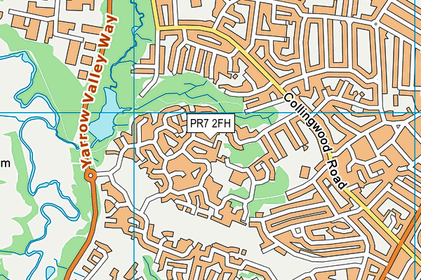 PR7 2FH map - OS VectorMap District (Ordnance Survey)
