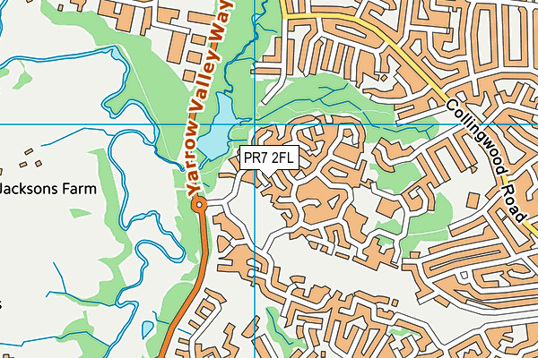 PR7 2FL map - OS VectorMap District (Ordnance Survey)