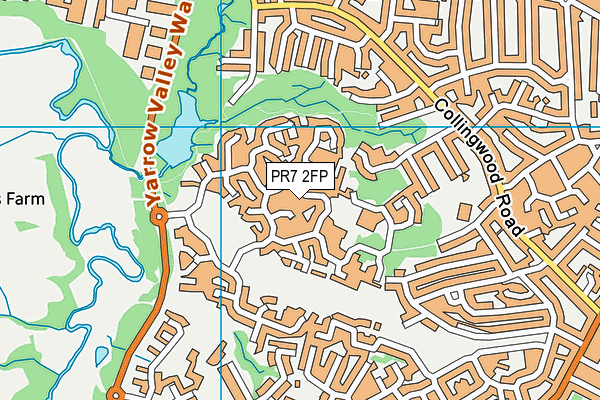 PR7 2FP map - OS VectorMap District (Ordnance Survey)