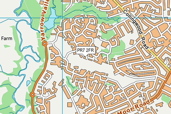 PR7 2FR map - OS VectorMap District (Ordnance Survey)