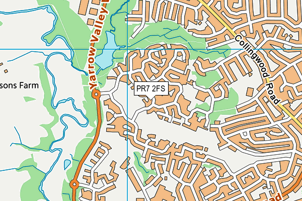 PR7 2FS map - OS VectorMap District (Ordnance Survey)