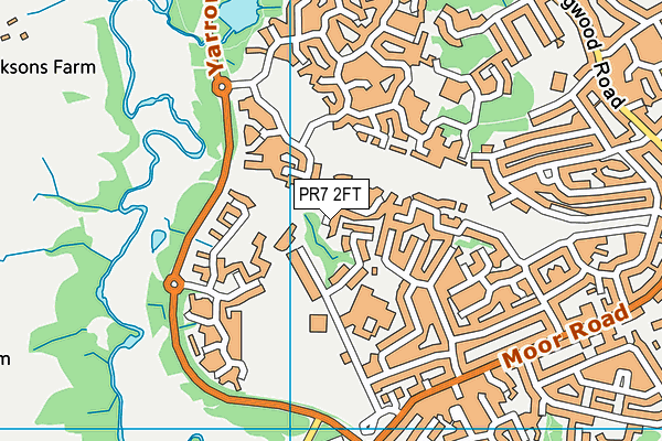 PR7 2FT map - OS VectorMap District (Ordnance Survey)
