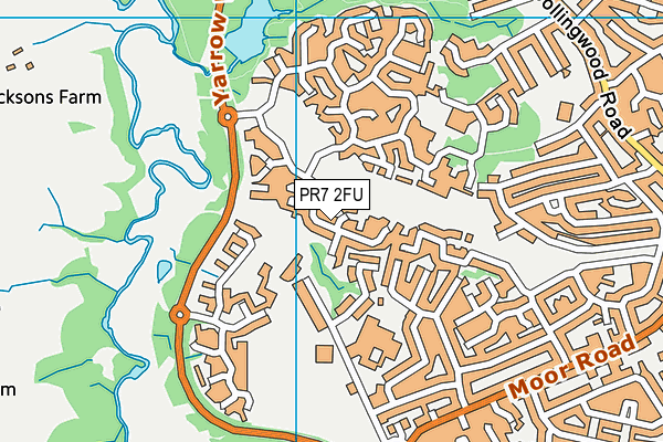 PR7 2FU map - OS VectorMap District (Ordnance Survey)