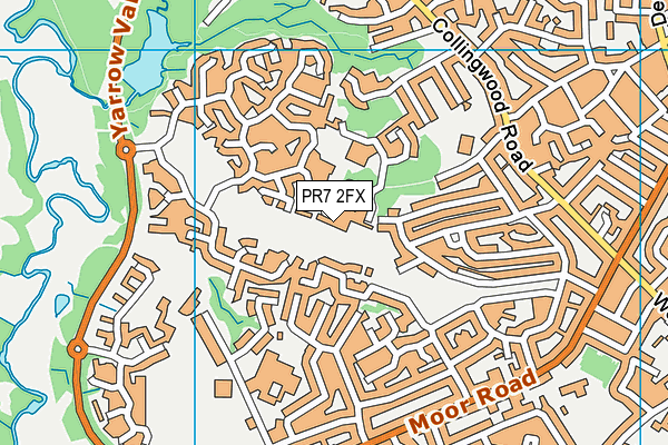 PR7 2FX map - OS VectorMap District (Ordnance Survey)