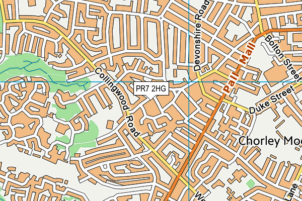 PR7 2HG map - OS VectorMap District (Ordnance Survey)