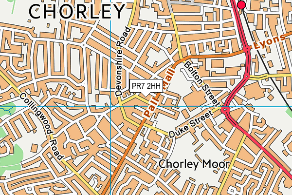 PR7 2HH map - OS VectorMap District (Ordnance Survey)