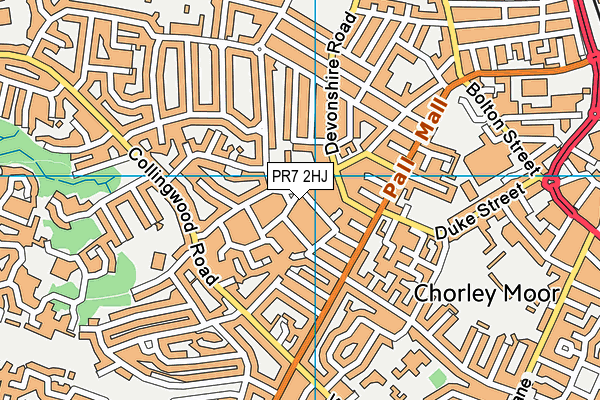 PR7 2HJ map - OS VectorMap District (Ordnance Survey)