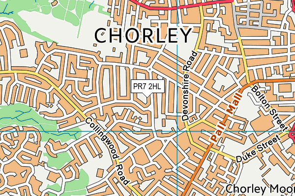 PR7 2HL map - OS VectorMap District (Ordnance Survey)