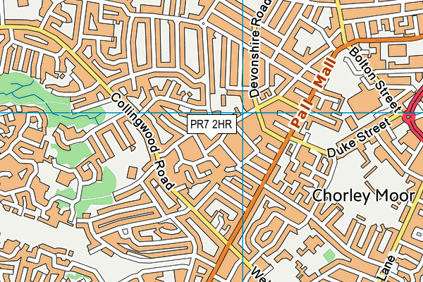 PR7 2HR map - OS VectorMap District (Ordnance Survey)