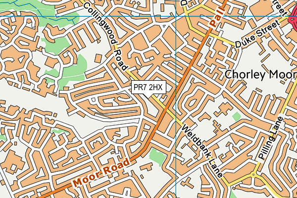 PR7 2HX map - OS VectorMap District (Ordnance Survey)