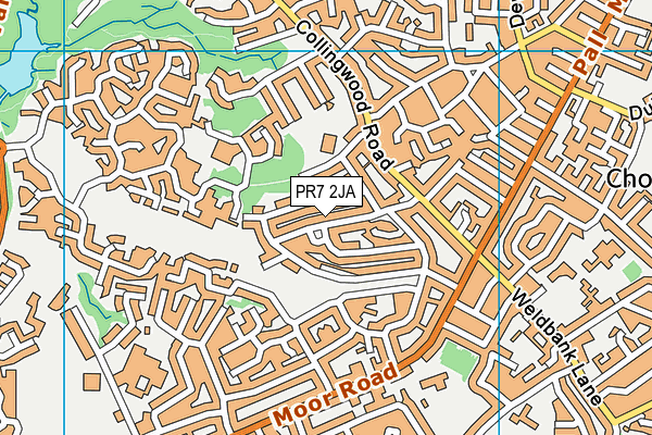 PR7 2JA map - OS VectorMap District (Ordnance Survey)