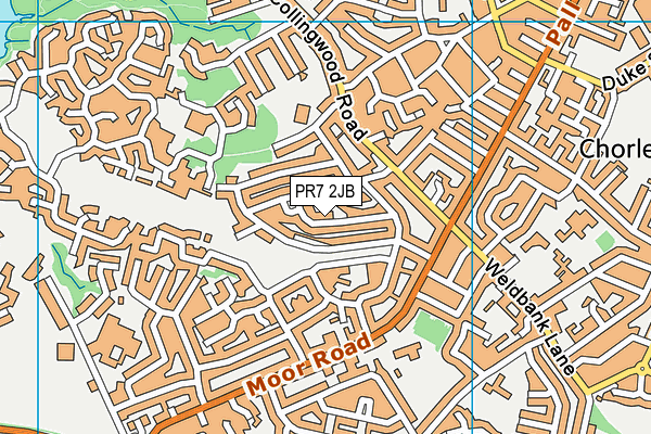 PR7 2JB map - OS VectorMap District (Ordnance Survey)