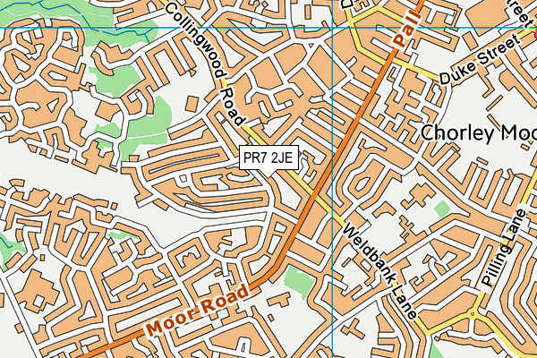 PR7 2JE map - OS VectorMap District (Ordnance Survey)