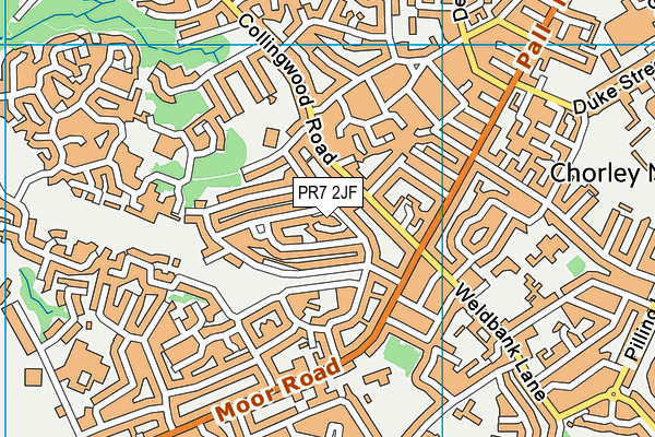 PR7 2JF map - OS VectorMap District (Ordnance Survey)