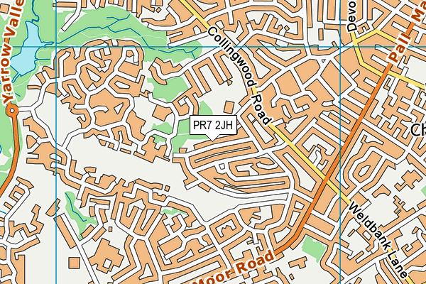 PR7 2JH map - OS VectorMap District (Ordnance Survey)