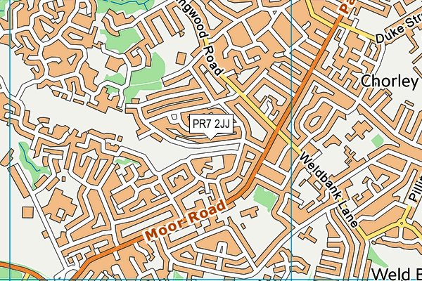 PR7 2JJ map - OS VectorMap District (Ordnance Survey)