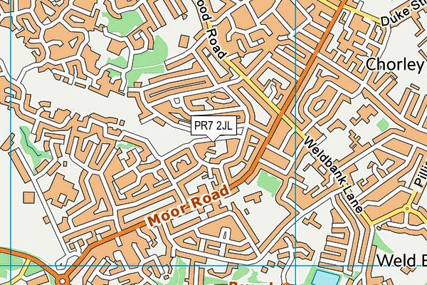 PR7 2JL map - OS VectorMap District (Ordnance Survey)
