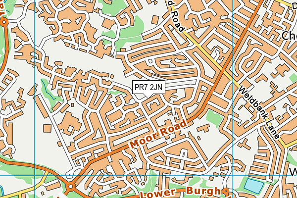 PR7 2JN map - OS VectorMap District (Ordnance Survey)