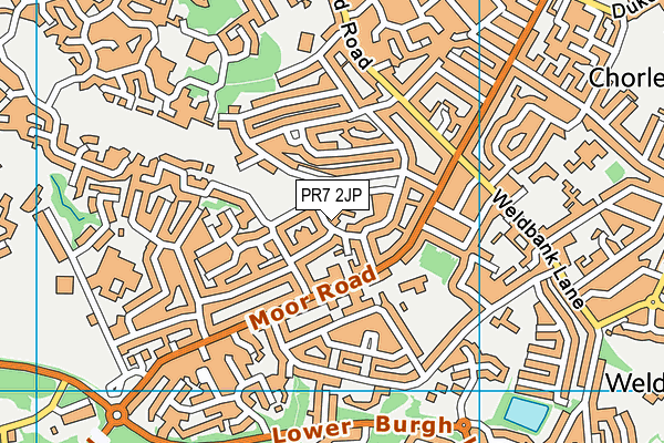 PR7 2JP map - OS VectorMap District (Ordnance Survey)