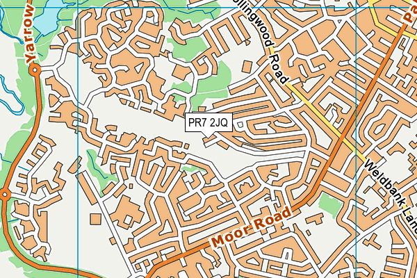 Gillibrand Playing Pitches map (PR7 2JQ) - OS VectorMap District (Ordnance Survey)