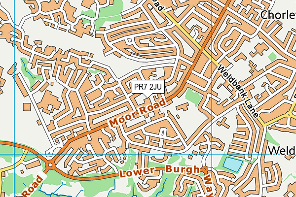 PR7 2JU map - OS VectorMap District (Ordnance Survey)