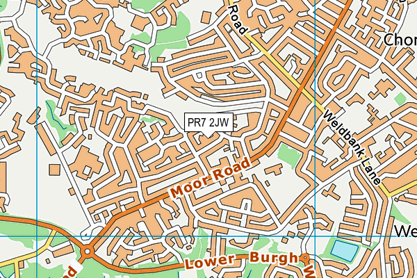 PR7 2JW map - OS VectorMap District (Ordnance Survey)