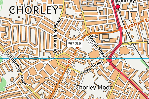 PR7 2LE map - OS VectorMap District (Ordnance Survey)