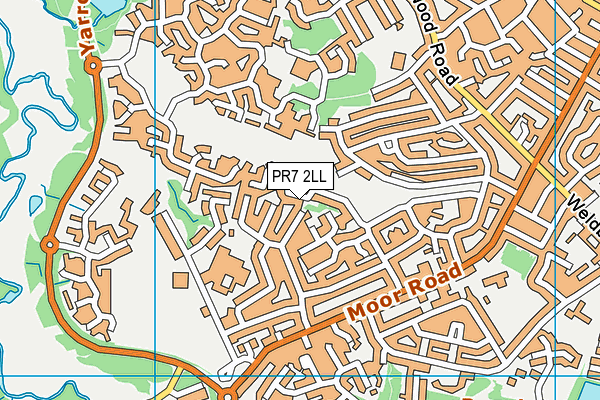 PR7 2LL map - OS VectorMap District (Ordnance Survey)