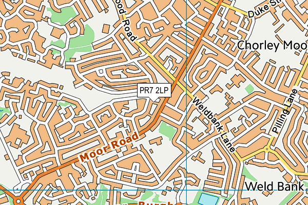 PR7 2LP map - OS VectorMap District (Ordnance Survey)
