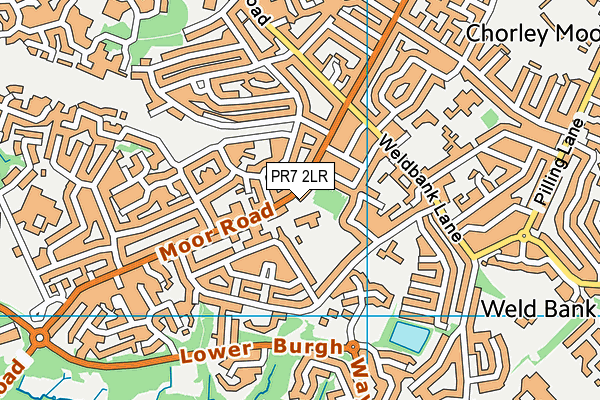 Chorley All Saints Church of England Primary School and Nursery Unit map (PR7 2LR) - OS VectorMap District (Ordnance Survey)