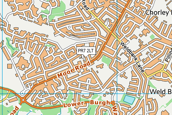 PR7 2LT map - OS VectorMap District (Ordnance Survey)