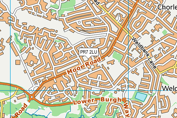 PR7 2LU map - OS VectorMap District (Ordnance Survey)